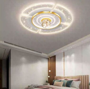 Đèn Ốp Trần Led 3 Chế Độ Trang Trí Phòng Ngủ Hiện Đại D500mm EC-ML45