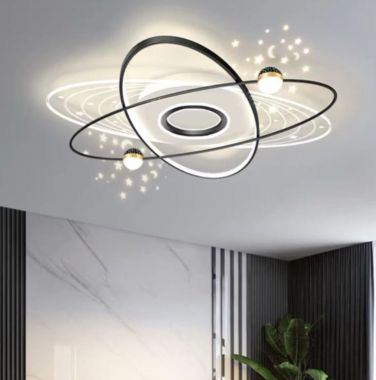 Đèn Mâm Ốp Trần Phòng Khách Tạo Hiệu Ứng Ánh Sáng Trăng Sao EC-ML52