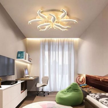 Đèn Mâm Ốp Trần Led Phòng Khách Hiện Đại 9 Con Cá D800mm EC-ML8522/9