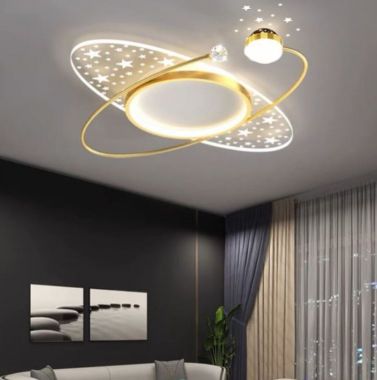 Đèn Ốp Trần Hiệu Ứng Ánh Sáng Hình Ngôi Sao Mặt Trăng D600mm DR-NC596
