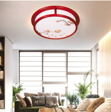Đèn Mâm Áp Trần Gỗ Gắn Phòng Ngủ, Phòng Khách HP-OTG11
