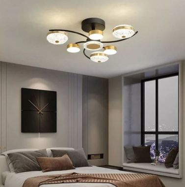 Đèn Chùm Ốp Trần Led 3 Chế Độ Màu Trang Trí Hiện Đại D760mm SE-CLA744