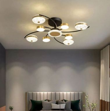 Đèn Chùm Ốp Trần Led 3 Chế Độ Màu Trang Trí Hiện Đại D870mm SE-CLA746