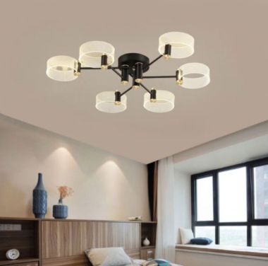 Đèn Chùm Ốp Trần Led 3 Chế Độ Màu Trang Trí Hiện Đại D760mm SE-CLA758