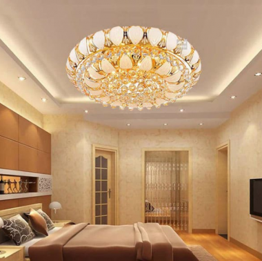 Đèn Mâm Pha Lê LED Ốp Trần Phòng Khách HP-MLF8010/800