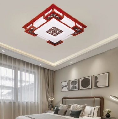 Đèn Mâm Áp Trần Gỗ Gắn Phòng Ngủ, Phòng Khách HP-OTG09