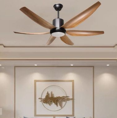 Quạt Trần Đèn Led Cánh Nhựa ABS Màu Nâu Gió Mát Mạnh PH-QVifa64VF63