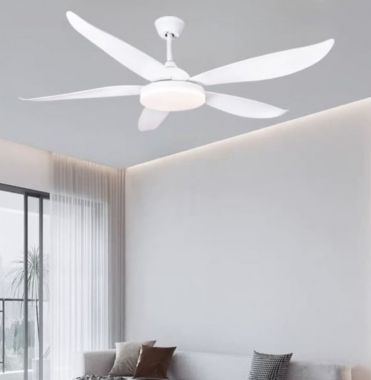 Quạt Trần Đèn Led Cánh Nhựa ABS Màu Trắng Êm Gió Không Ồn PH-QVifa56T