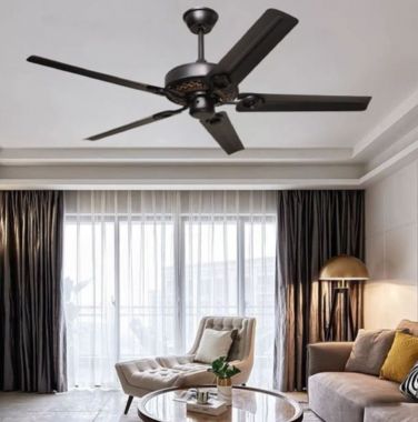Quạt Trần Thân Màu Đen Cánh Sắt Gắn Căn Hộ Chung Cư Đẹp PH-QVifa78