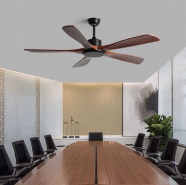 Quạt Trần Thân Màu Đen Cánh Gỗ Gắn Phòng Họp Sang Trọng PH-QVifa76