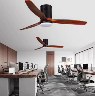 Quạt Trần Đèn Led Cánh Gỗ Trang Trí Không Gian Làm Việc PH-QVifa38-179