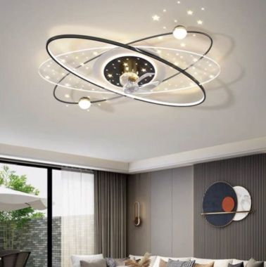 Quạt Trần Đèn Mâm Ốp Trần Phòng Khách Hiện Đại Cao Cấp PH-MO9079