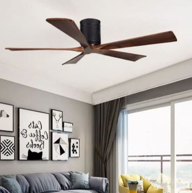 Quạt Trần 5 Cánh Màu Gỗ Trang Trí Phòng Khách Sang Trọng PH-QVifa75