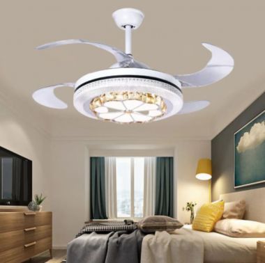 Quạt Trần Đèn Giấu Cánh Bằng Nhựa ABS Trang Trí Phòng Ngủ PH-QVifa70