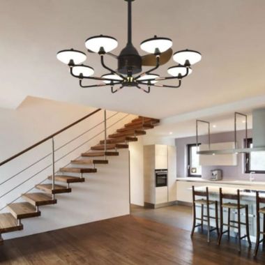 Quạt Trần Đèn Chùm Phong Cách Hiện Đại Gắn Phòng Khách AN-QD5195/8