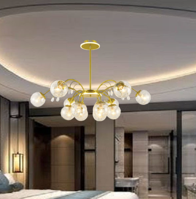 Đèn Chùm Phòng Khách, Bàn Ăn 12 Bóng AN22-CY5103/6+6