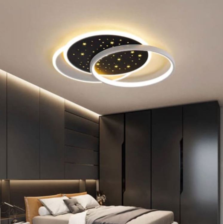 Đèn Ốp Trần Led 3 Chế Độ Trang Trí Phòng Ngủ Hiện Đại D550mm EC-ML29