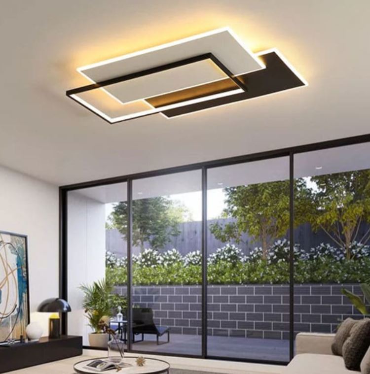 Đèn Ốp Trần Trang Trí Phòng Khách Hiện Đại Cao Cấp 1100x700mm EC-ML40