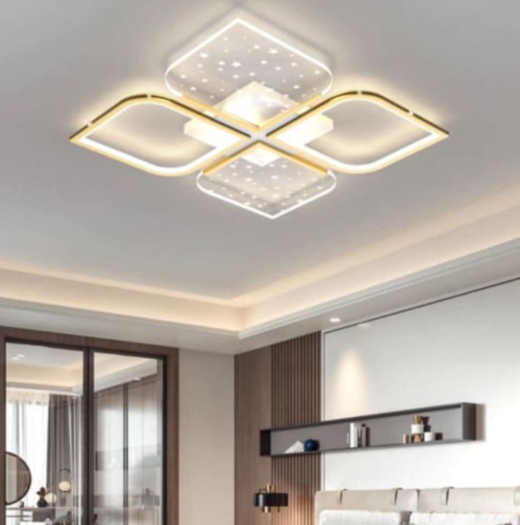 Đèn Ốp Trần Led Trang Trí Phòng Khách Nhỏ Cho Căn Hộ 500x500mm EC-ML43