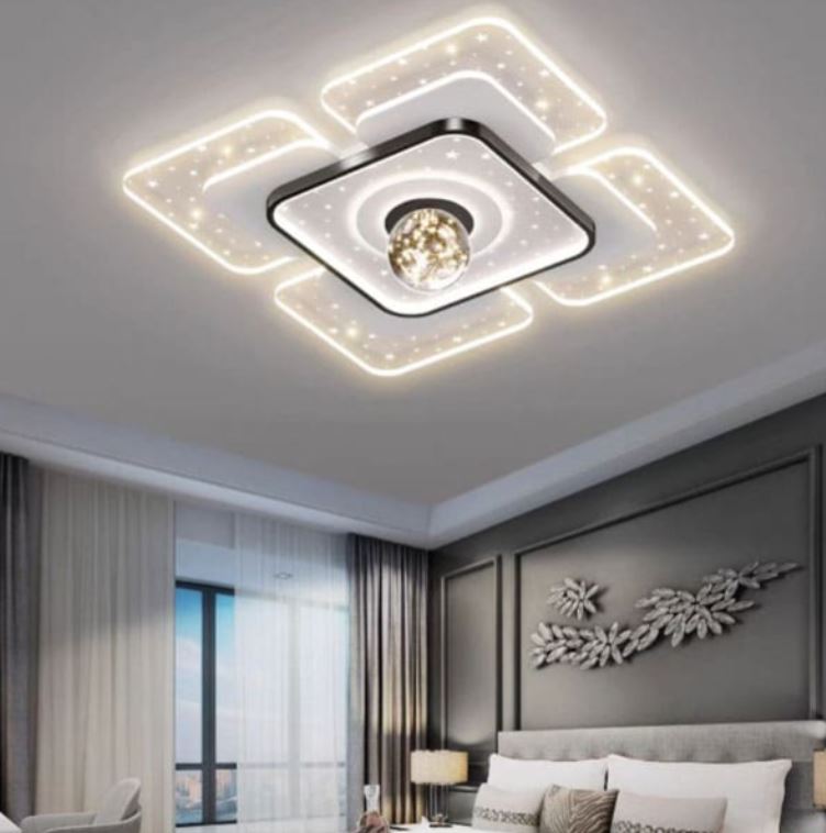 Đèn Ốp Trần Led Trang Trí Phòng Khách Nhỏ Cho Căn Hộ 500x500mm EC-ML48