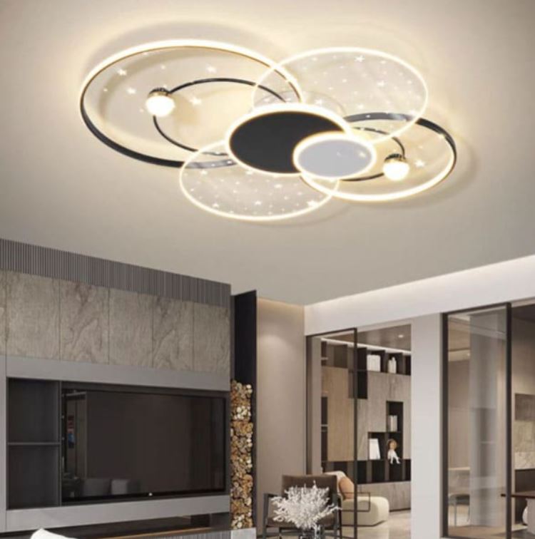 Đèn Ốp Trần Trang Trí Phòng Khách Hiện Đại Cao Cấp 1100x700mm EC-ML50
