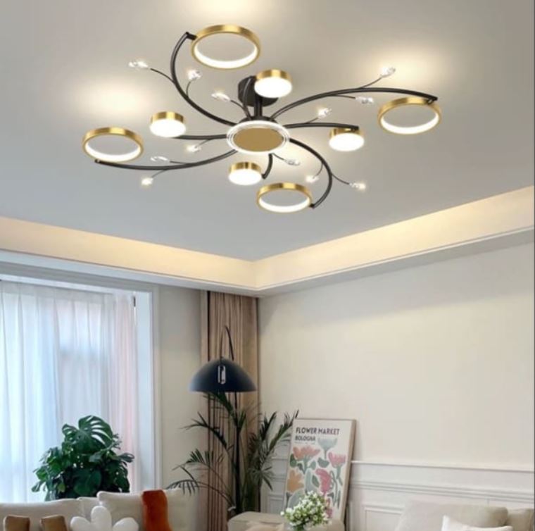 Đèn Chùm Led Ốp Trần Trang Trí Phòng Khách 8 Bóng D1000mm PH-TH8244