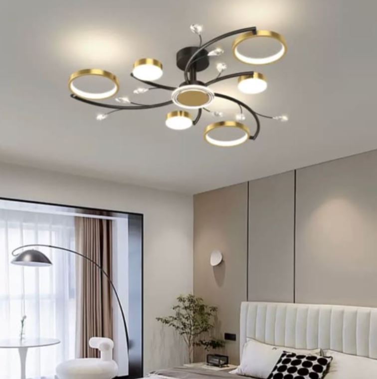 Đèn Chùm Led Ốp Trần Trang Trí Phòng Khách 6 Bóng D1000mm PH-TH8243