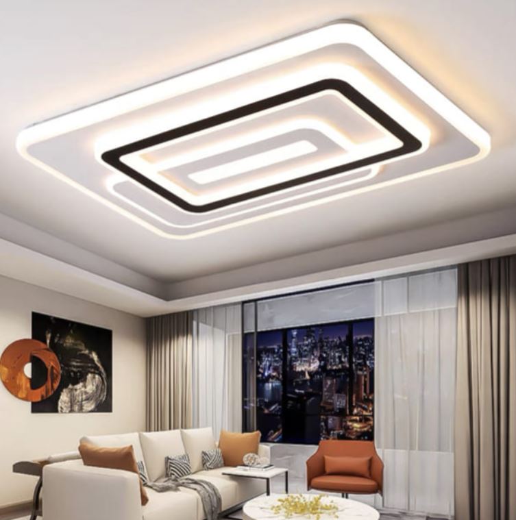 Đèn Mâm Ốp Trần Trang Trí Phòng Khách Hình Chữ Nhật L1100mm SE-MC432