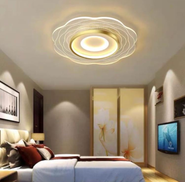 Đèn Ốp Trần Led 3 Chế Độ Ánh Sáng Trang Trí Phòng Ngủ D500mm SE-MC614