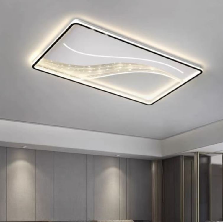 Đèn Mâm Ốp Trần Trang Trí Phòng Khách Hình Chữ Nhật L1100mm SE-MC519
