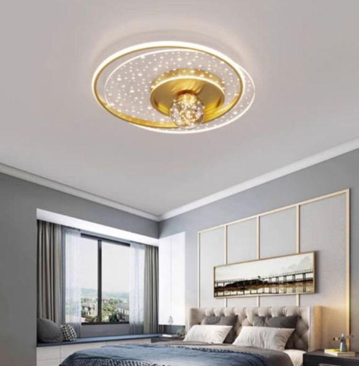 Đèn Ốp Trần Led 3 Chế Độ Ánh Sáng Trang Trí Phòng Ngủ D500mm DR-C599A