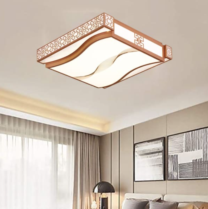 Đèn Mâm Áp Trần Gỗ LED Gắn Phòng Ngủ HP-OTG23