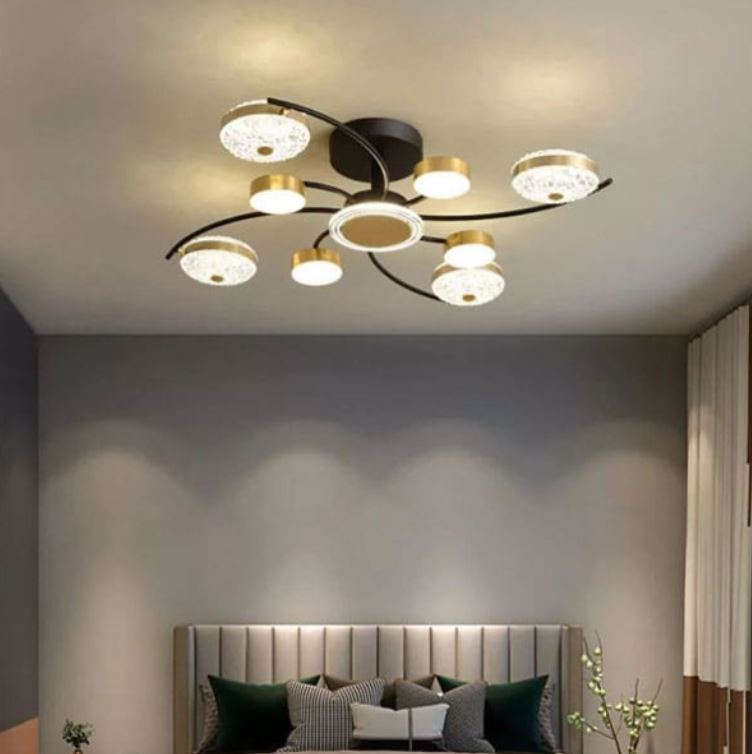 Đèn Chùm Ốp Trần Led 3 Chế Độ Màu Trang Trí Hiện Đại D870mm SE-CLA746