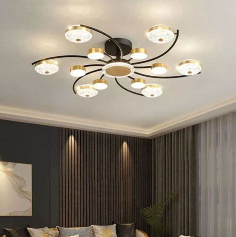 Đèn Chùm Ốp Trần Led 3 Chế Độ Màu Trang Trí Hiện Đại D870mm SE-CLA748