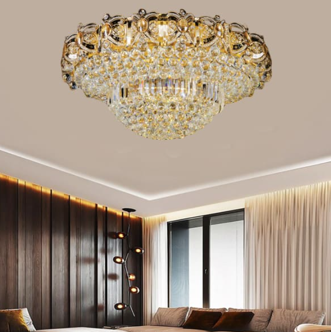 Đèn Mâm Ốp Trần Pha Lê Cao Cấp 1000mm EC-MFL98