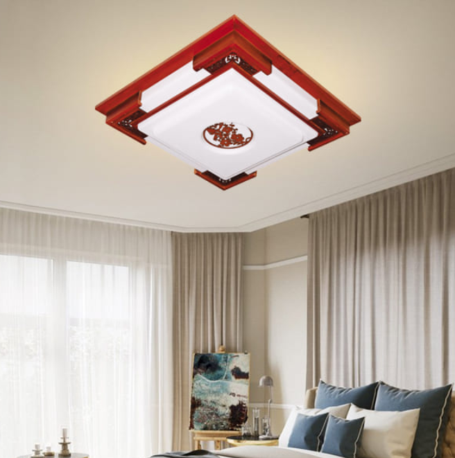 Đèn Mâm Áp Trần Gỗ Gắn Phòng Ngủ, Phòng Khách HP-OTG06