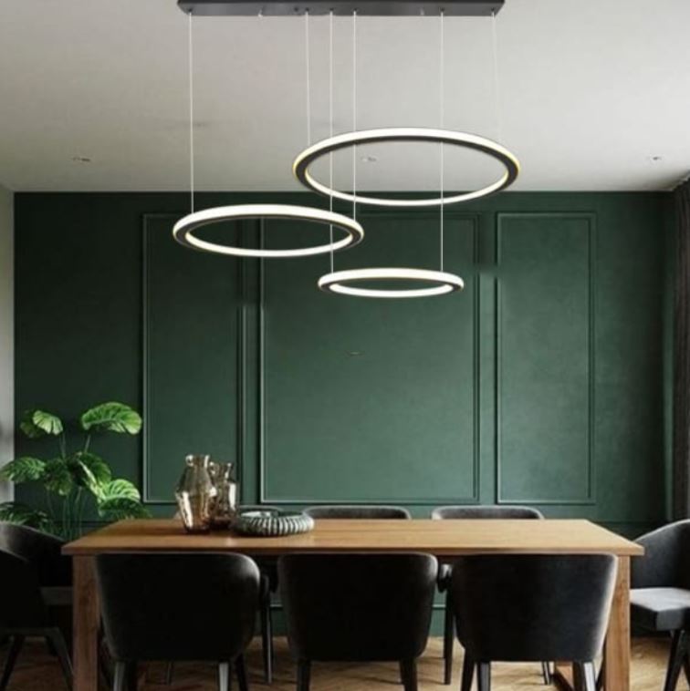 Đèn Thả 3 Vòng Tròn Led Trang Trí Phòng Ăn Căn Hộ Chung Cư DR-NB2149