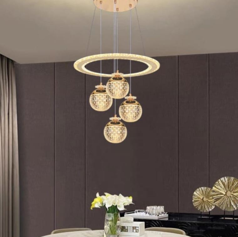 Đèn Thả Trần Bàn Ăn Hiện Đại Trang Trí Căn Hộ Chung Cư Nhỏ DR-NB631/4