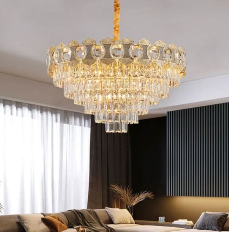 Đèn Chùm Pha Lê Thả Trần Phòng Khách, Khách Sạn D1000mm EC-CFL137