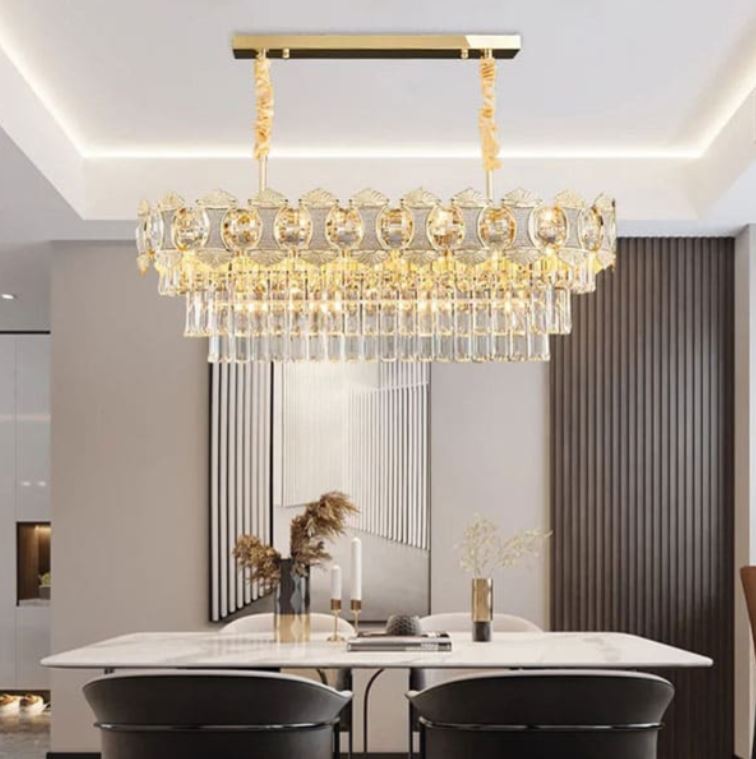 Đèn Chùm Pha Lê Thả Trần Bàn Ăn, Phòng Khách Đẹp L850mm EC-CFL138