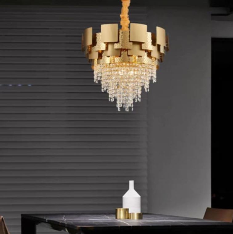 Đèn Pha Lê Thả Trần Phòng Khách, Bàn Ăn D600mm EC-CFL129