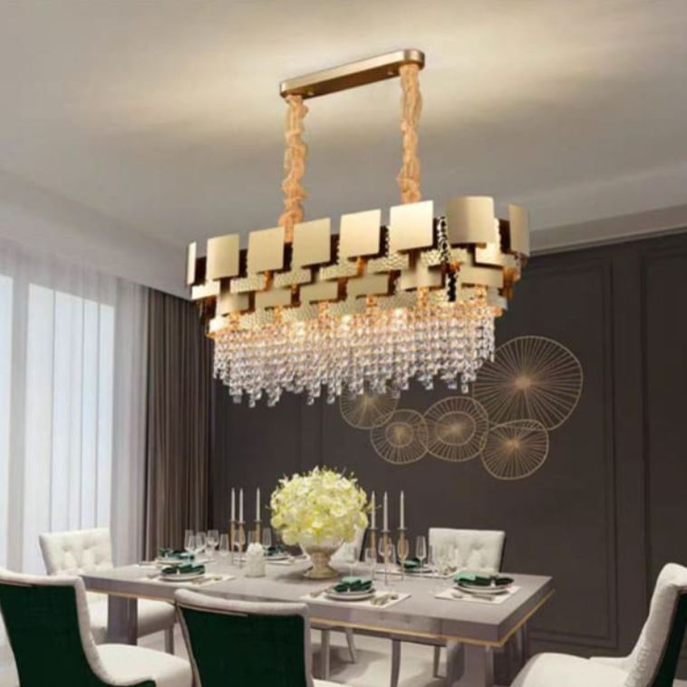 Đèn Chùm Pha Lê Thả Trần Bàn Ăn, Phòng Khách Đẹp L900mm EC-CFL128
