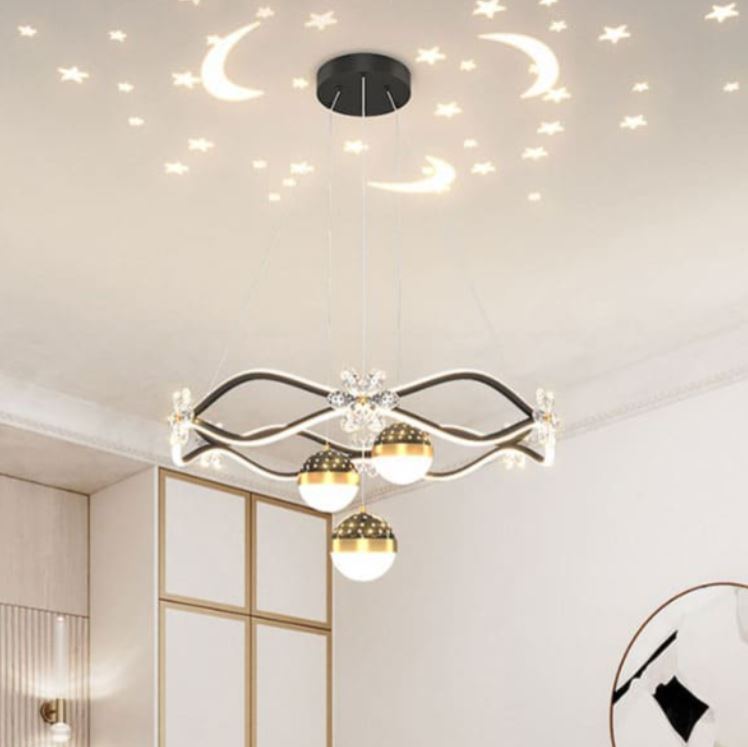 Đèn Thả Trần Bàn Ăn, Phòng Ngủ Có Hiệu Ứng Ánh Sáng EC-T42