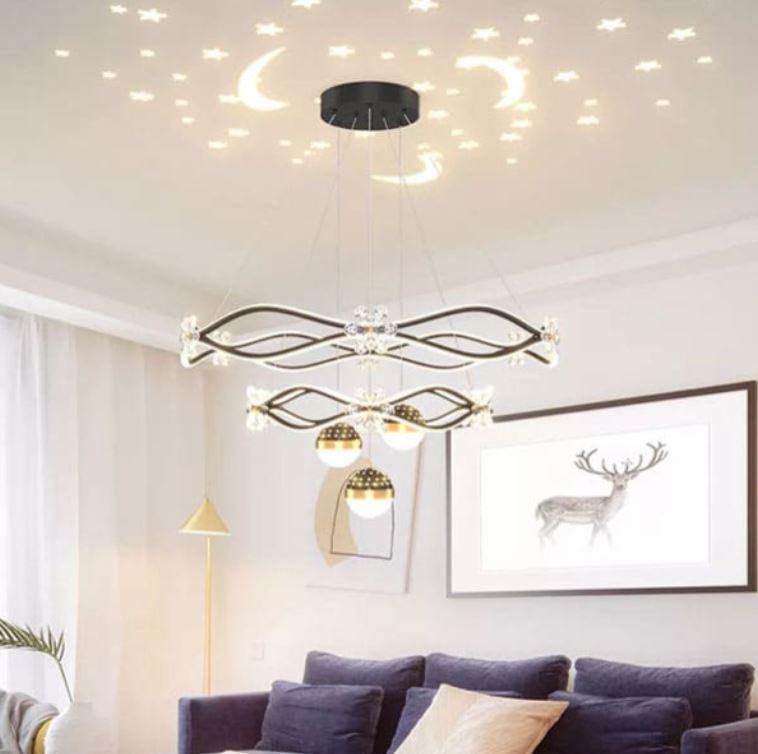 Đèn Thả Trần Phòng Khách Có Hiệu Ứng Ánh Sáng EC-T46