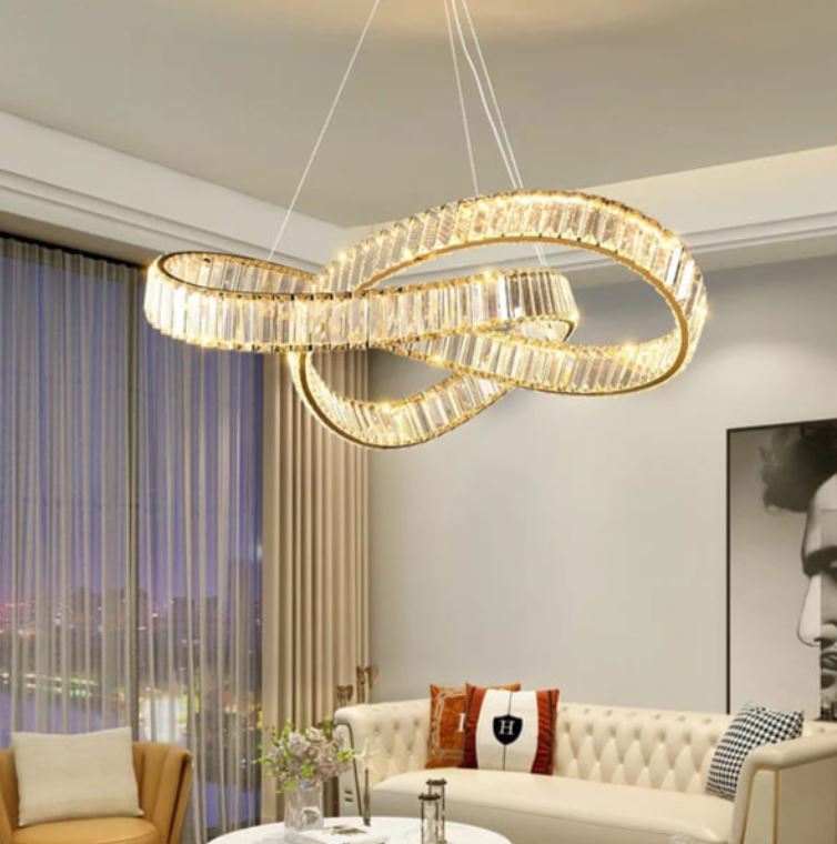 Đèn Thả Pha Lê Gắn Trần Phòng Khách PH-TH8317