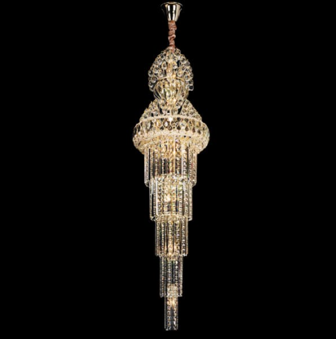 Đèn Thả Pha Lê Thông Tầng Cao Cấp H1800mm EC22-CFL17
