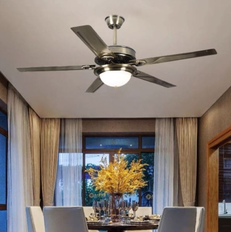 Quạt Trần Đèn Led Cánh Sắt Xi Đồng Tốc Độ Gió Mát Mạnh PH-QVifa06-238