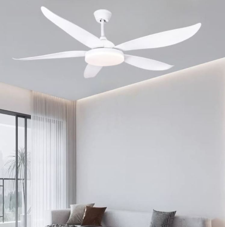 Quạt Trần Đèn Led Cánh Nhựa ABS Màu Trắng Êm Gió Không Ồn PH-QVifa56T