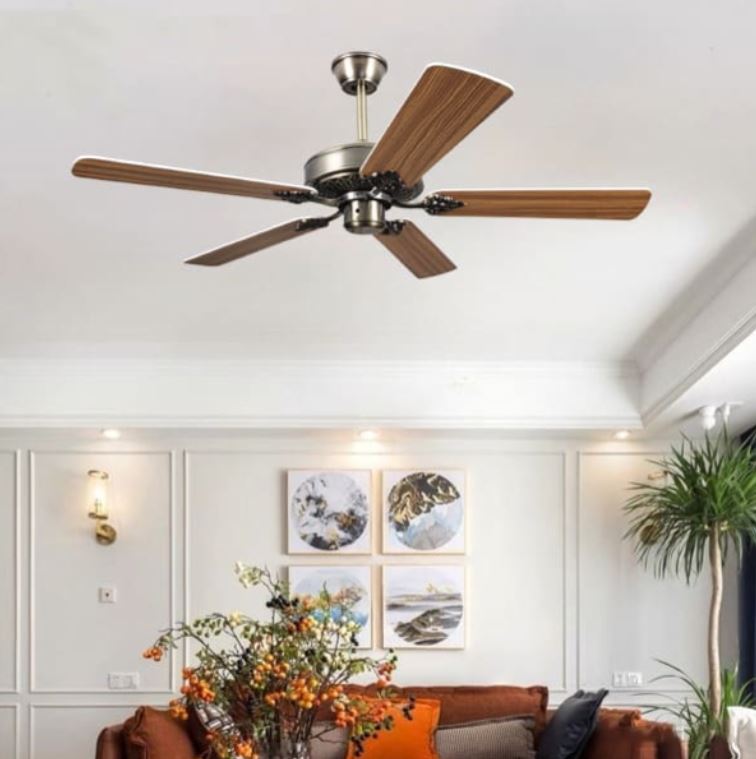 Quạt Trần Thân Xi Đồng Cánh Gỗ Gắn Căn Hộ Chung Cư Đẹp PH-QVifa604