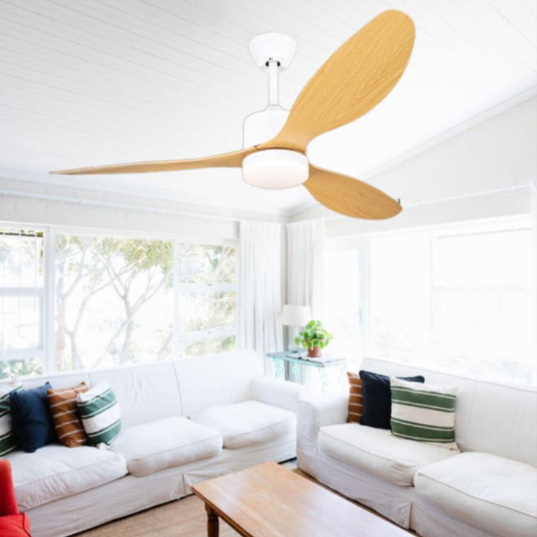 Quạt Trần Đèn Cánh Xòe Bằng Nhựa ABS Gắn Nhà Nhỏ Đẹp PH-QVifa400V/LED